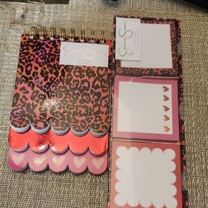 Jessica Simpson Pink Leopard Print Notebook Set